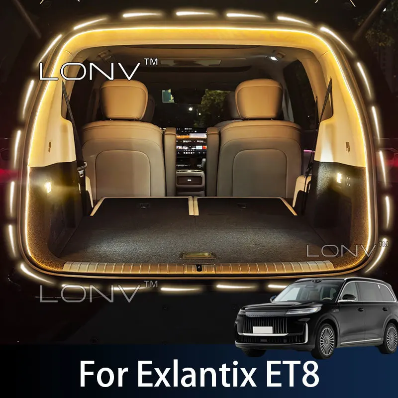 Trunk Lighting Ambient Light For Esteo Exlantix ET8 Exeed ET8 2026 2027 Car Trunk Light Brightening Lighting Atmosphere Light