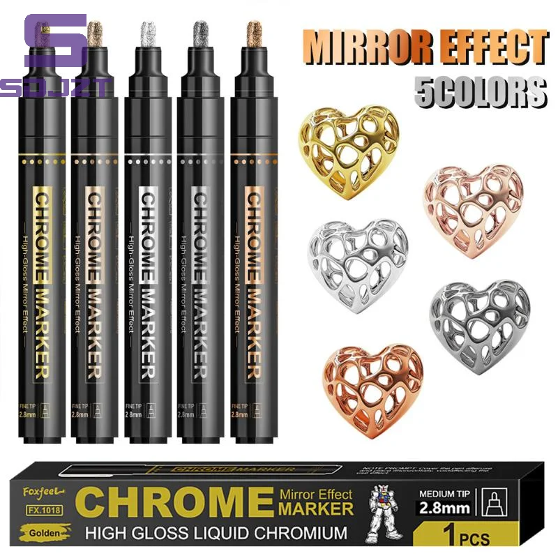 2.8mm Electroplating Paint Markers Mirror Effect Waterproof Paintbrush Metal Marker For Graffiti Stationery Art Supplies