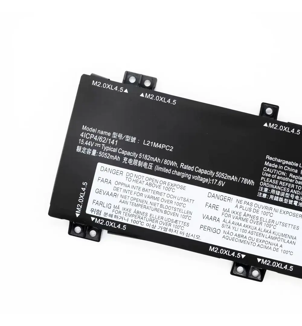 

15.44V 80Wh L21C4PC1 L21B4PC0 L21M4PC2 L21M4PC3 Laptop Battery For Lenovo Legion 5-15ARH7 R9000P R7000P Y7000P IAH7H/ARH7 2022