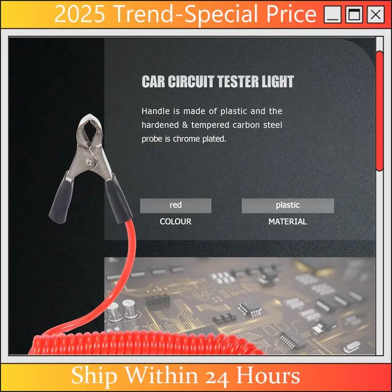 A61Z Deals Test Light 2PCS, 6V-24V DC Car Circuit Tester Light And Digital LCD Car Electric Tester Auto Voltage Continuity Test