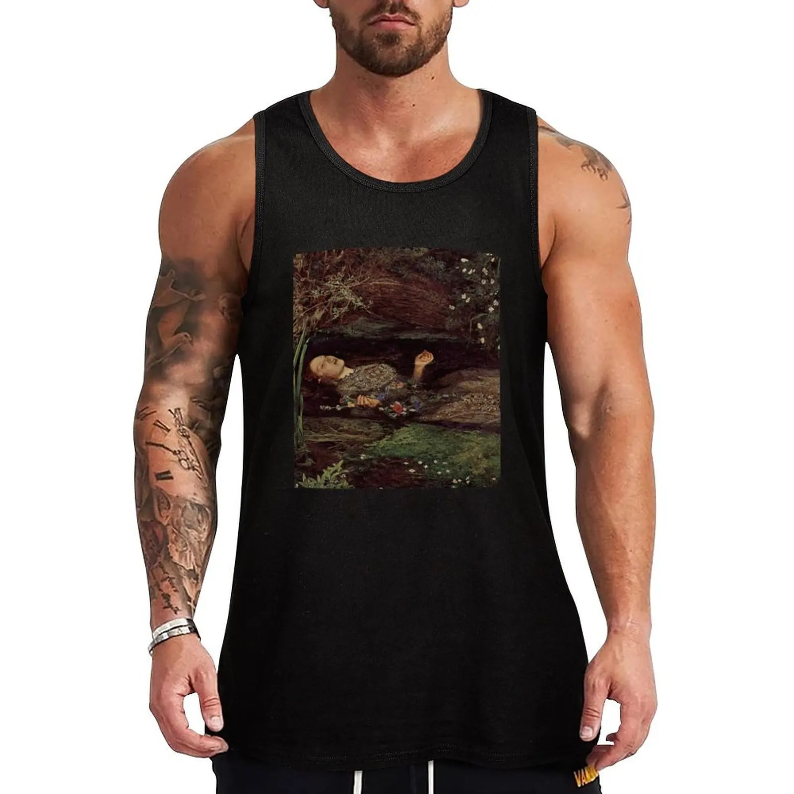 John Everett Millais, Ofelia Tank Top fitness clothing for men bodybuilding