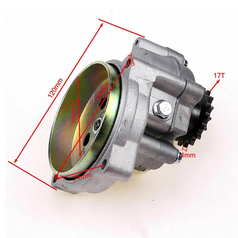 T8F17 Tooth Clutch Gearbox Variable Speed Rotating Clutch 2-Stroke Engine Clutch For 33Cc 43Cc 49Cc Scooter ATV