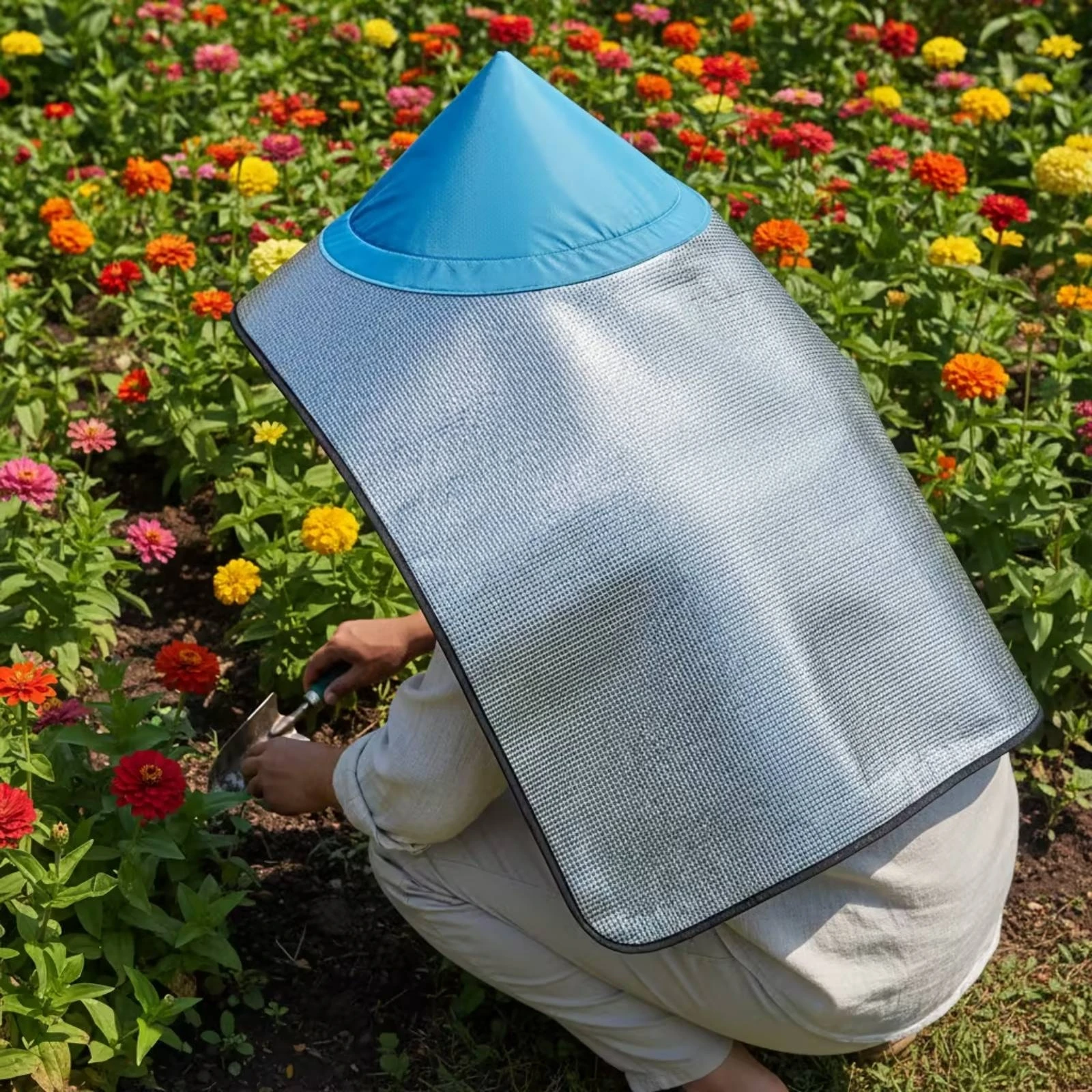 Cone Hat with Neck Cape Breathable Mesh Sun Hat with Neck Flap Protection UPF 50+ for Gardeners, Gardening, Fishing