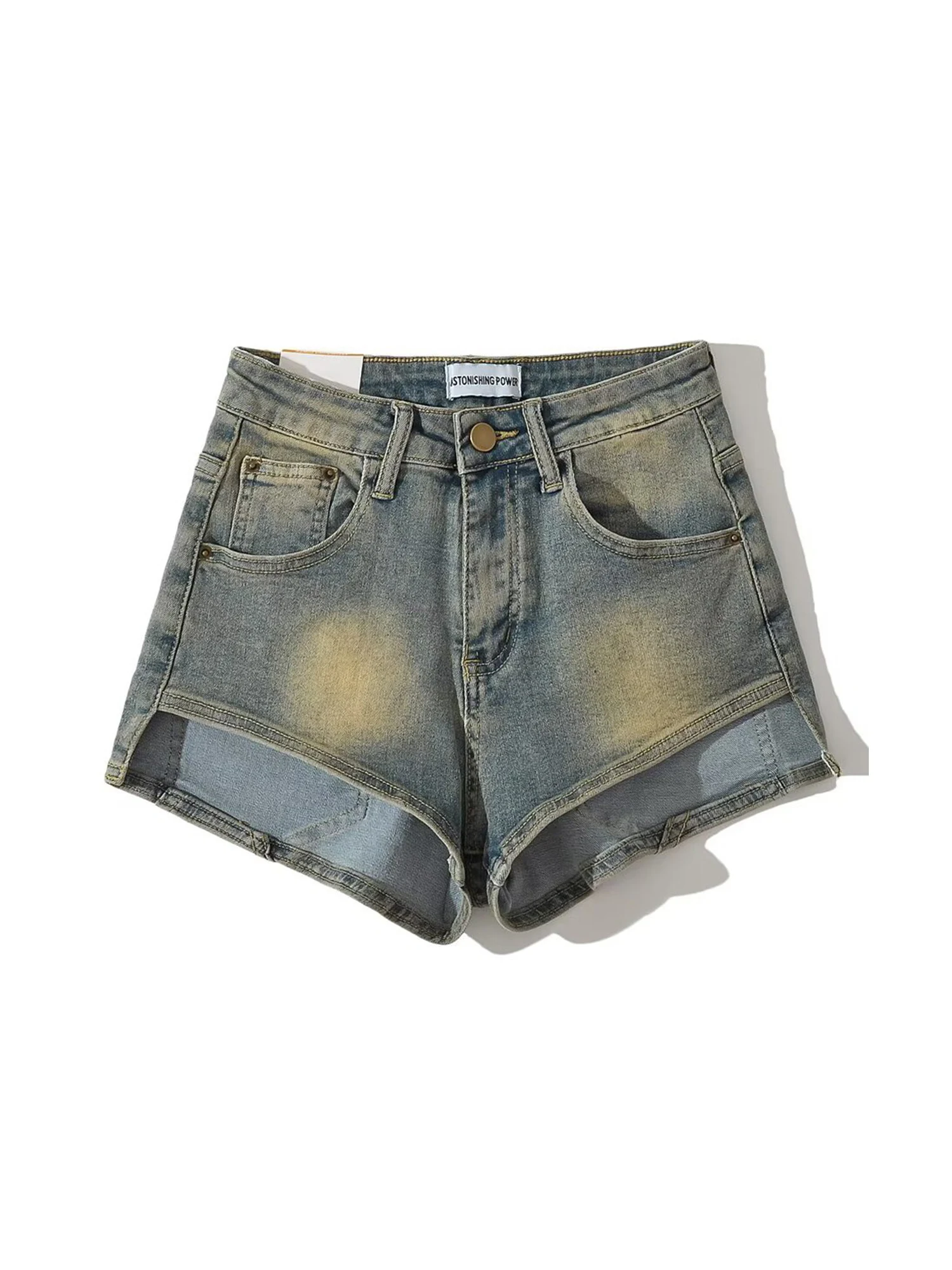 Women's Blue Denim Shorts Y2k Gyaru Vintage Harajuku A-Line Micro Cowboy Shorts Vintage Boot Short Pants for Women Summer 2026