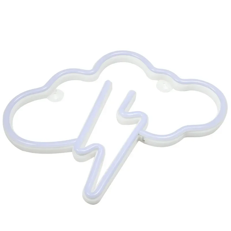Lightning LED Neon Sign Clouds Night Light Battery/USB Operated for Children's Room Party Birthday Home Bar Gift Decoration