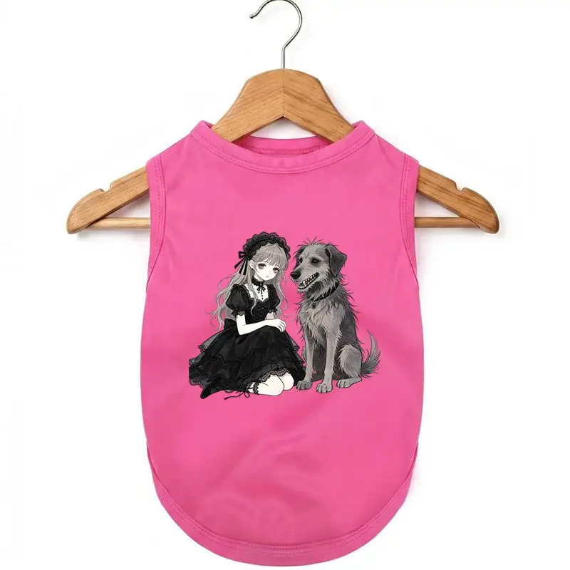 

Anime Dog Summer Vest, Non-Cotton Pet Tank Top - Dark Style Clothing