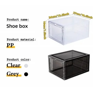 Schuhspeicherorganisator, Kunststoffschubladenorganisator, Schuhspeicherbox mit transparenter Tür für Schuhdisplay und Jordan 4 Figur 10 Hauptverkaufsschuh Nike Jordan False - №8