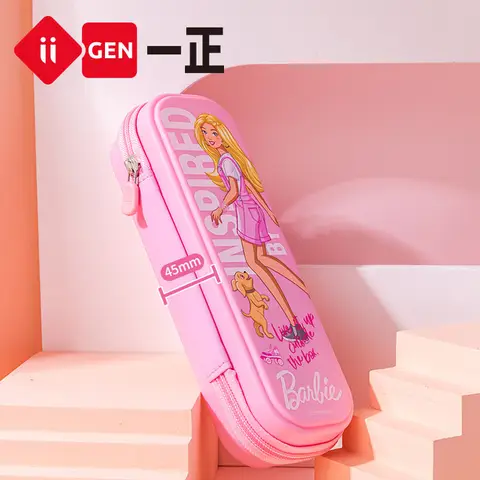 Kawaii Iigen Barbie Docka Pennlåda Tecknad Söt Rosa Flicka Stor Kapacitet Pennfodral Student Pappersvaror Förvaringslåda Present 6 best sales Barbie-organisatör - №3