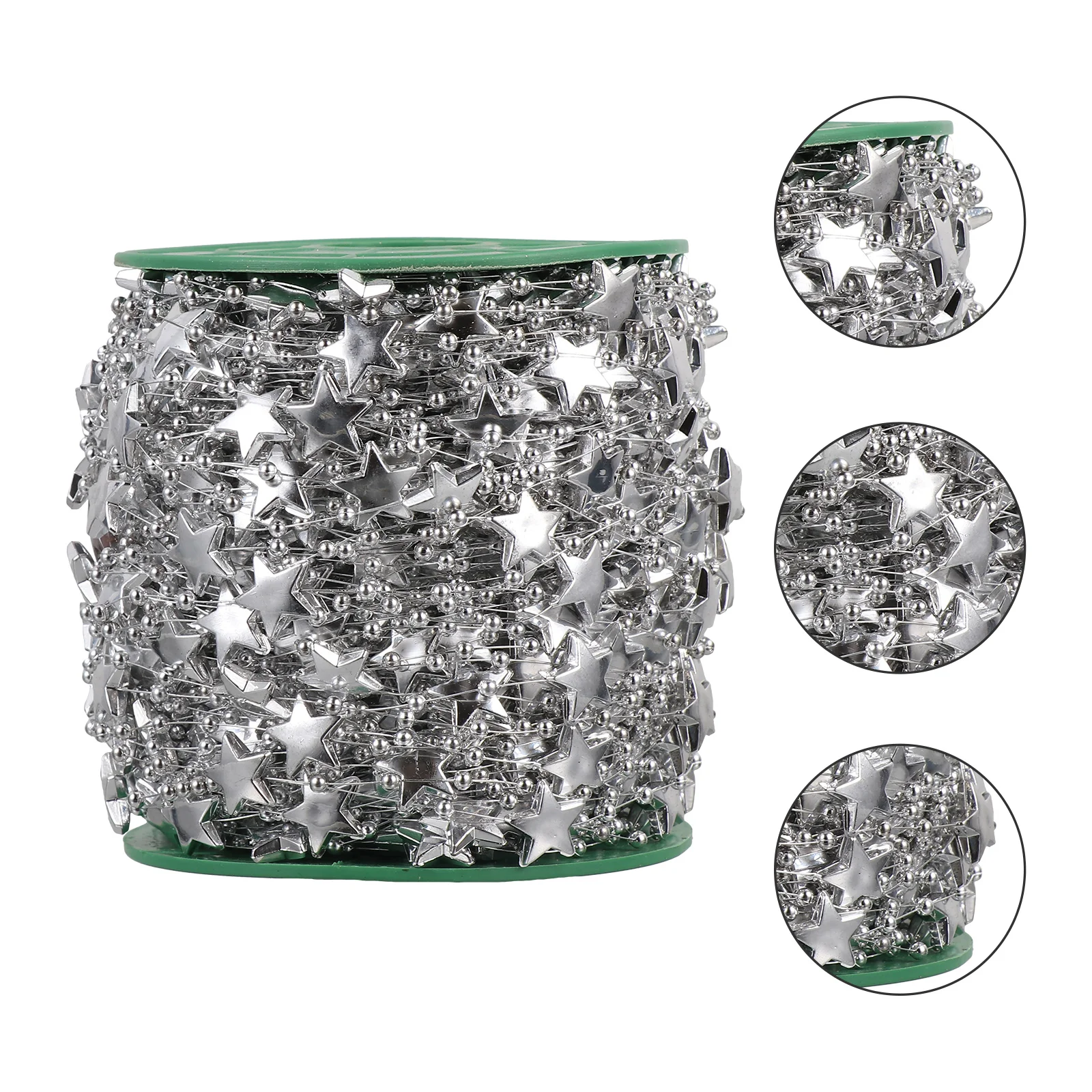 

1 Roll Star Shaped Bead String Decor Elegant Romance Atmosphere for Party Gift Wrapping Handmade Projects Shine Accent