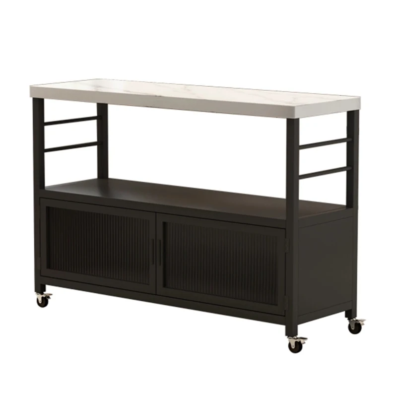 طاولة متوسطة قابلة للإزالة للأثاث الداخلي، سطح منفصل لتناول الطعام والتشغيل، خزانة خزانة مفتوحة متعددة الطبقات #2