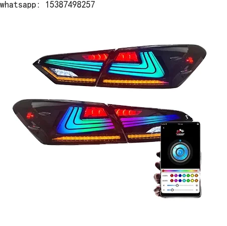 For 2018-2024 Toyota for Camry Tail Lamp LED RGB Dynamic Start-up Animation DRL Rear Back Lamps Assembly