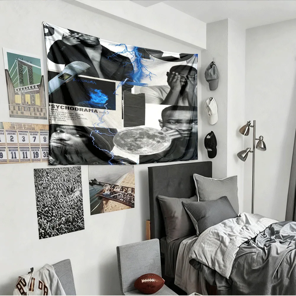 Dave's Artistic Rap Theme Digital Print Tapestry Street Dance Hip Hop Decor for Events Party Venue Fashion Decoration