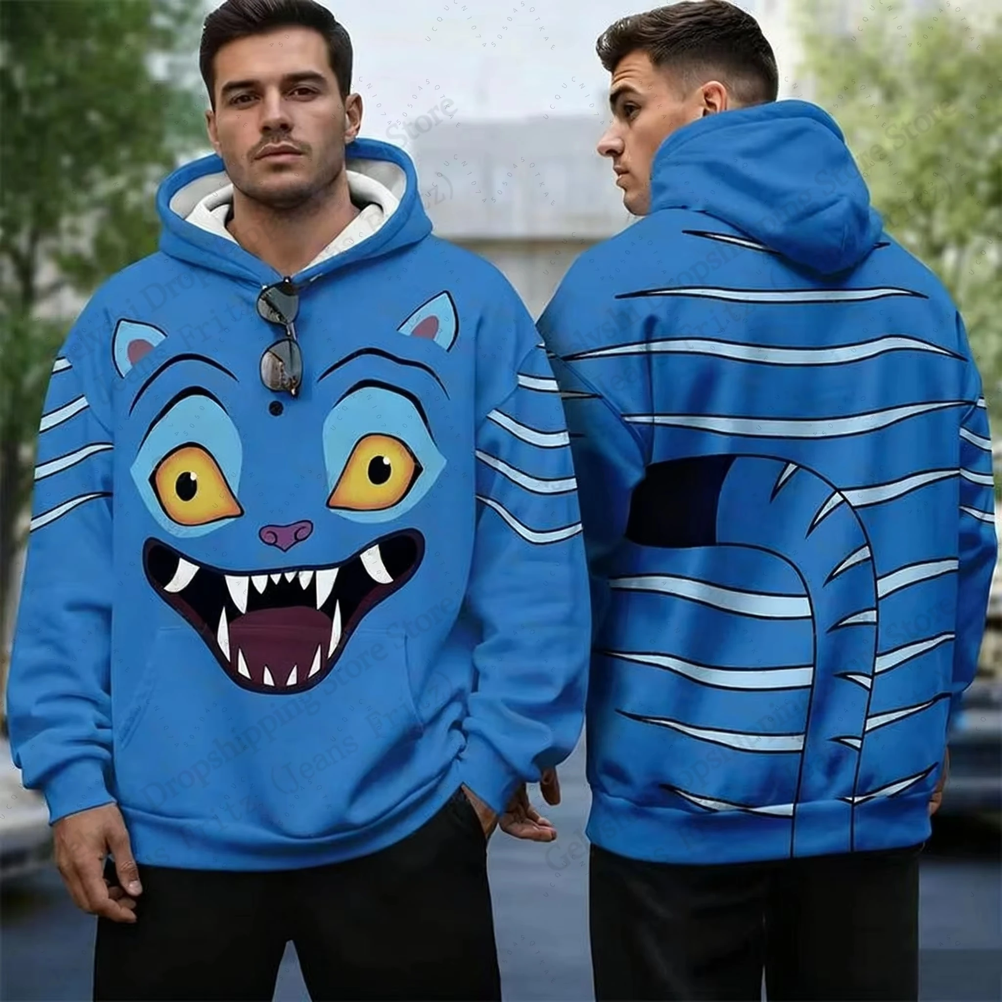 Neue Anime KPop Dämon Jäger 3d Druck Hoodie Männer Frauen Mode Halloween Tiger Hoodie Sweatshirt Heraus Mantel Winter Kleidung Paar