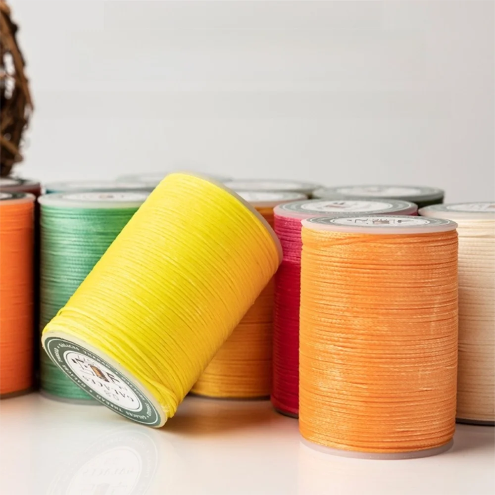

Sewing Accessories Flat Waxed Thread Polyester String 0.8mm 90m Leather Wax Stitching Thread Arts Craft Repair String Waxed Wire