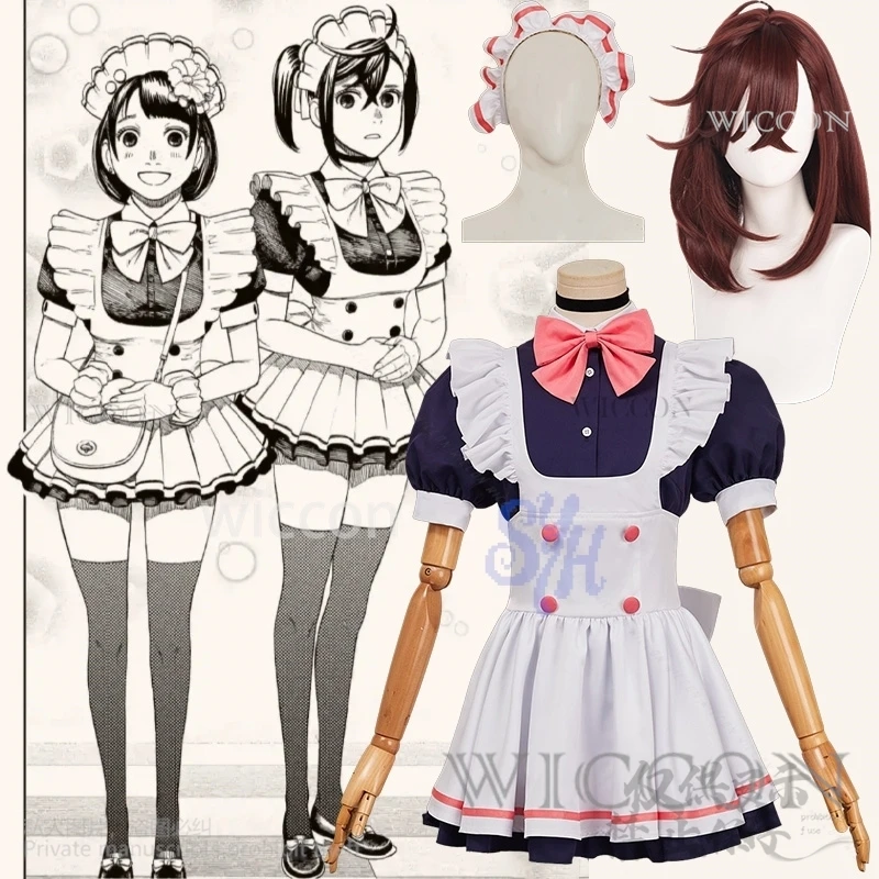

Ayase Momo Cosplay Dandadan SE2 Anime Kawaii Costume Cute Maid Dress JSK Bowknot Lolita Jirai Kei Japanese Girls Halloween Party