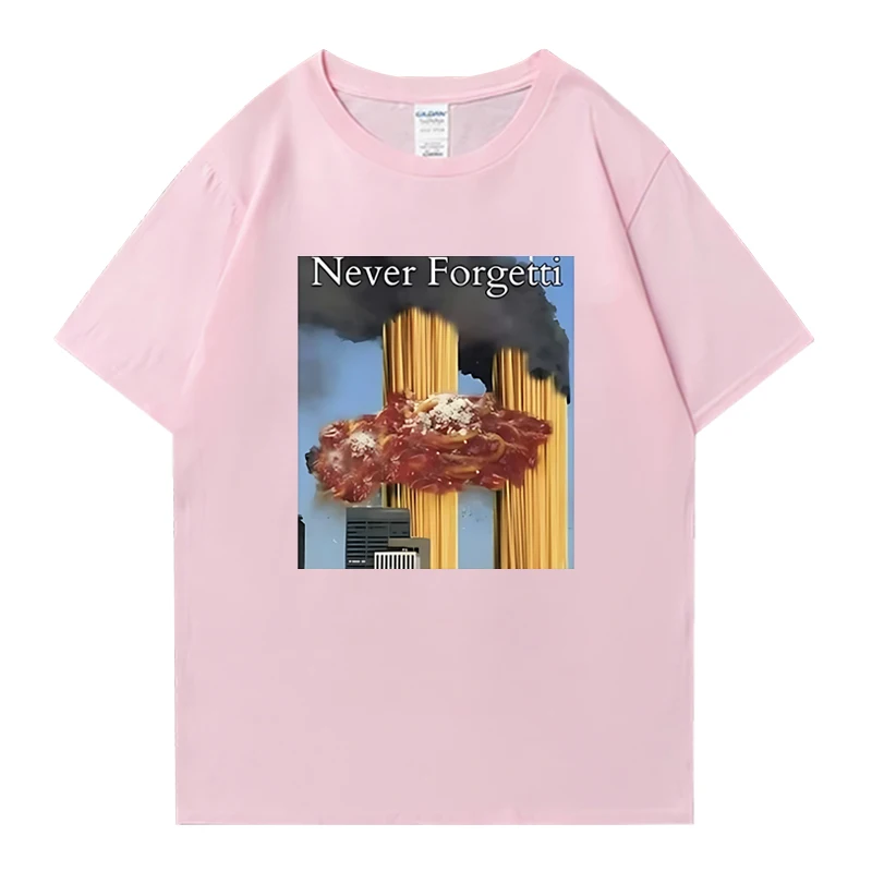 Never Forgetti Tee shirt Unisex 11 9 Funny September 11Th Casualty Memorial Casual short sleeve T-shirts Men Women Cotton Tops
