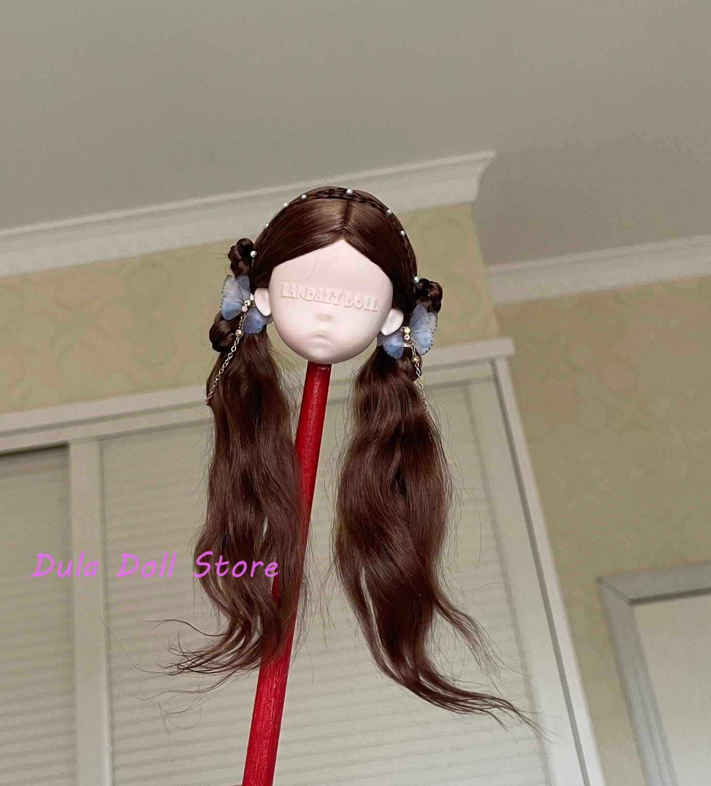 2026 Dula Doll Wigs for Landoudou Landazz  Blue bean 6 points 16cm head circumstance