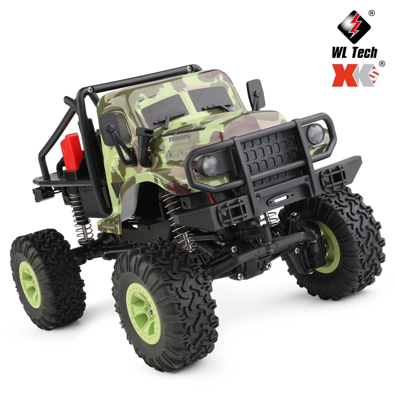 

WLtoys 184021, автомобиль с дистанционным управлением, 1/18, 2,4 ГГц, 4WD, военный грузовик, модель автомобиля с дистанционным управлением, две скорости, со светодиодным прожектором