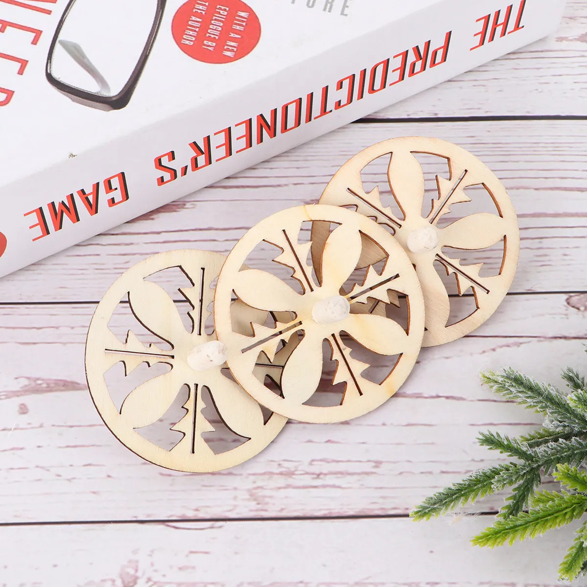10Pcs Wood Spinning Gyroscope Kids Creative DIY Unfinished Painting Activity Enhance Cognition Motor Skills Hand Eye
