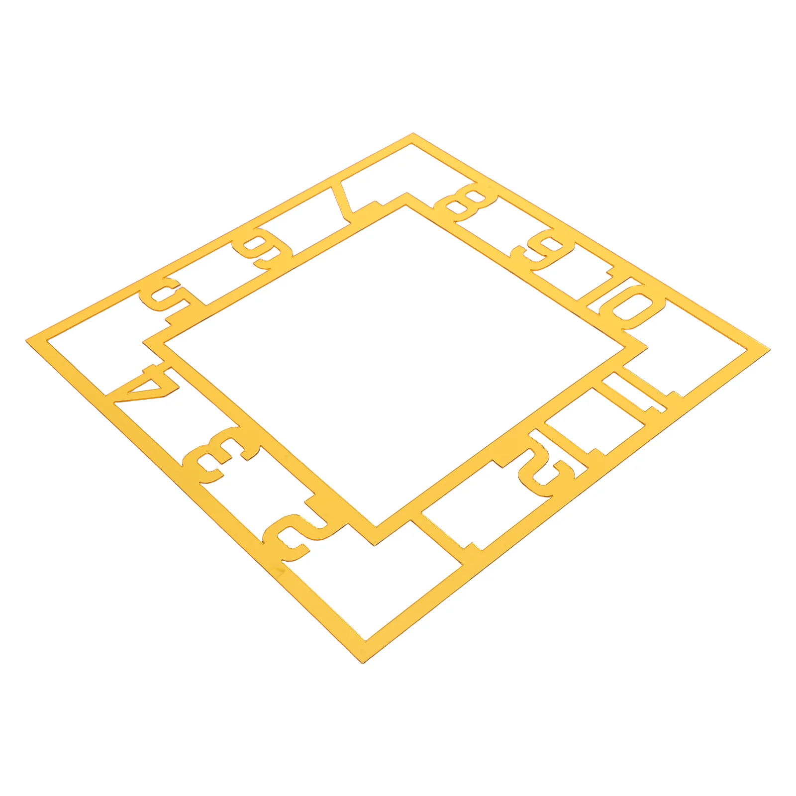 

Modern Square Wall Clock Sticker 10x10 DIY Arabic Numeral Mirror Decals for Living Room Bedroom Office Decorative Clock Wall