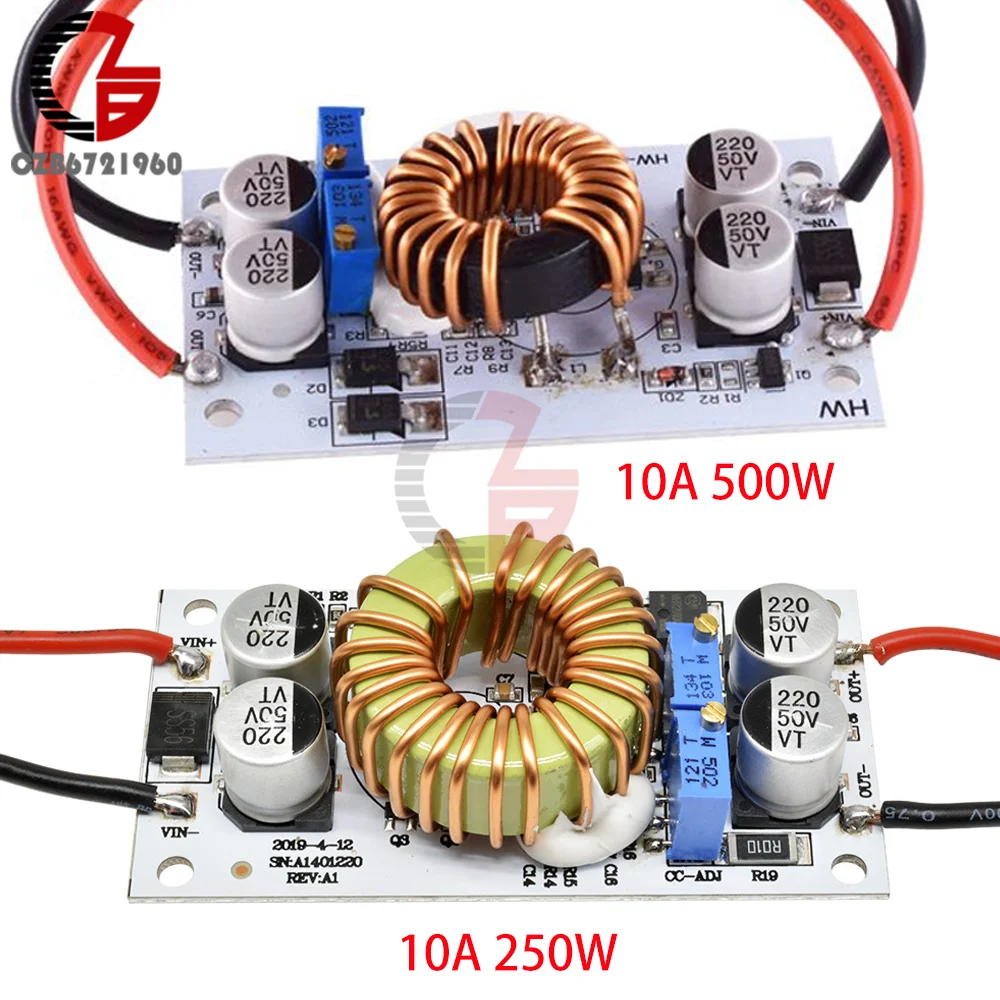 DC-DC Boost Converter 10A 250W/500W Step Up Power Supply Module DC 8.5V-48V to 10-50V Booster Constant Voltage Drive Module