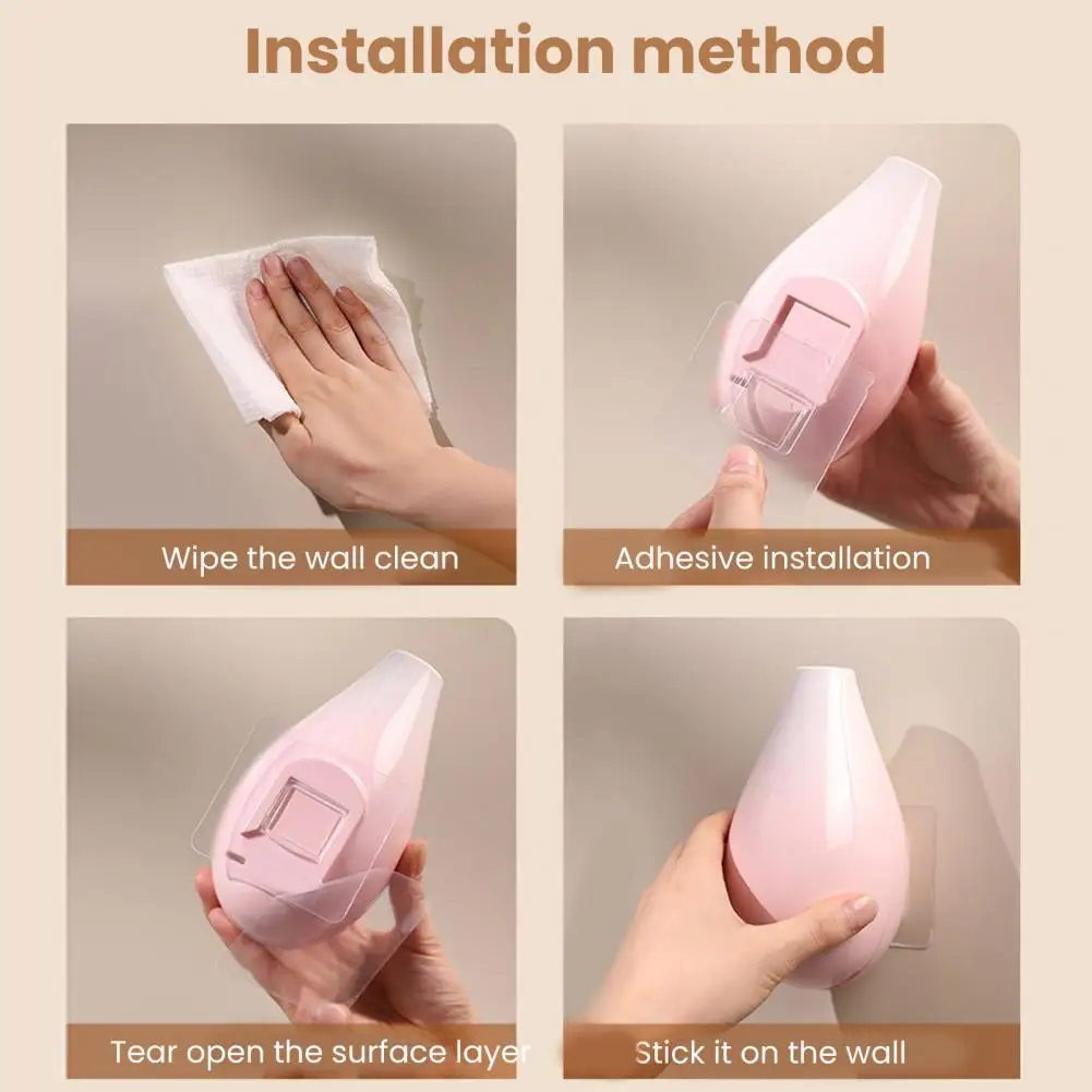 Soft Rubber Toilet Brush Toilet Brush with Long Handle Soft Silicone Brush Head Full Coverage Scrubber Quick-drying Bathroom