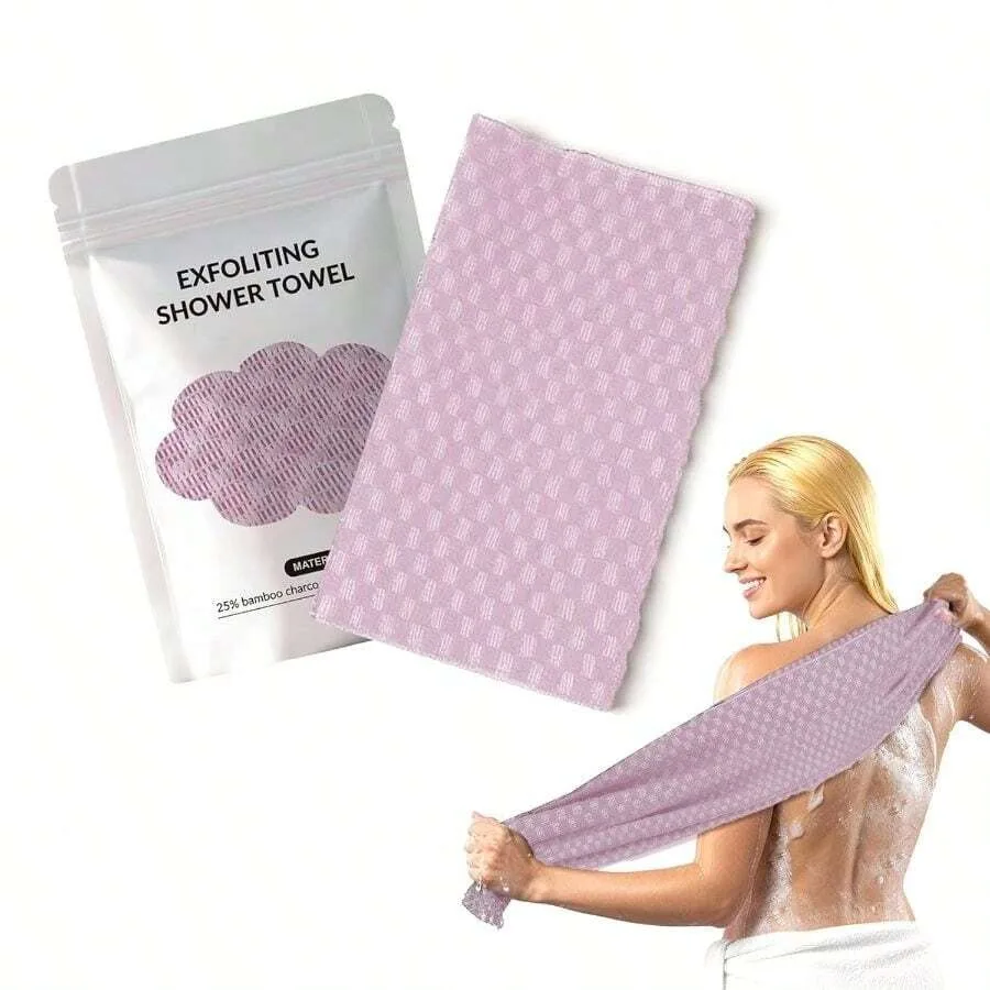 

Blussal Exfoliating Shower Towel, Premium Scrub Wash Cloth Body Face, 2-In-1 Deep Exfoliatings Towels-Body Scrubber With 2 Side