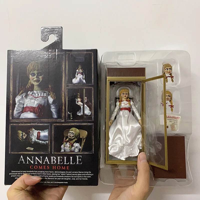 NECA Figure Annabelle Comes Home Annabelle Figures Action Figure Model Toy Doll 18cm 7inch Real Clothes Joint Movable Decoration