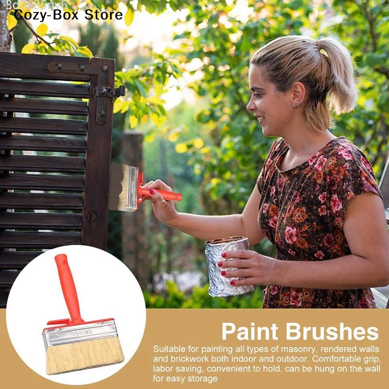 [ZY]Smooth Flat Head Paint Brush For Painting Walls Labor Saving Hand Tools Limewash Brush[ZY]