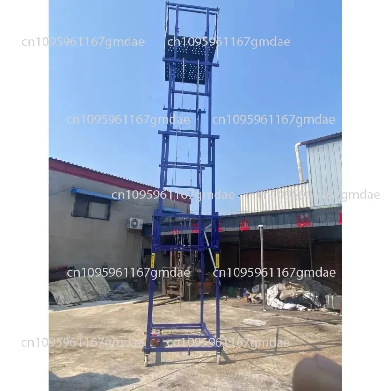 2～8メートル電動昇降足場、耐荷重500KG、折りたたみ式移動リモコン付き建設現場用リフト
