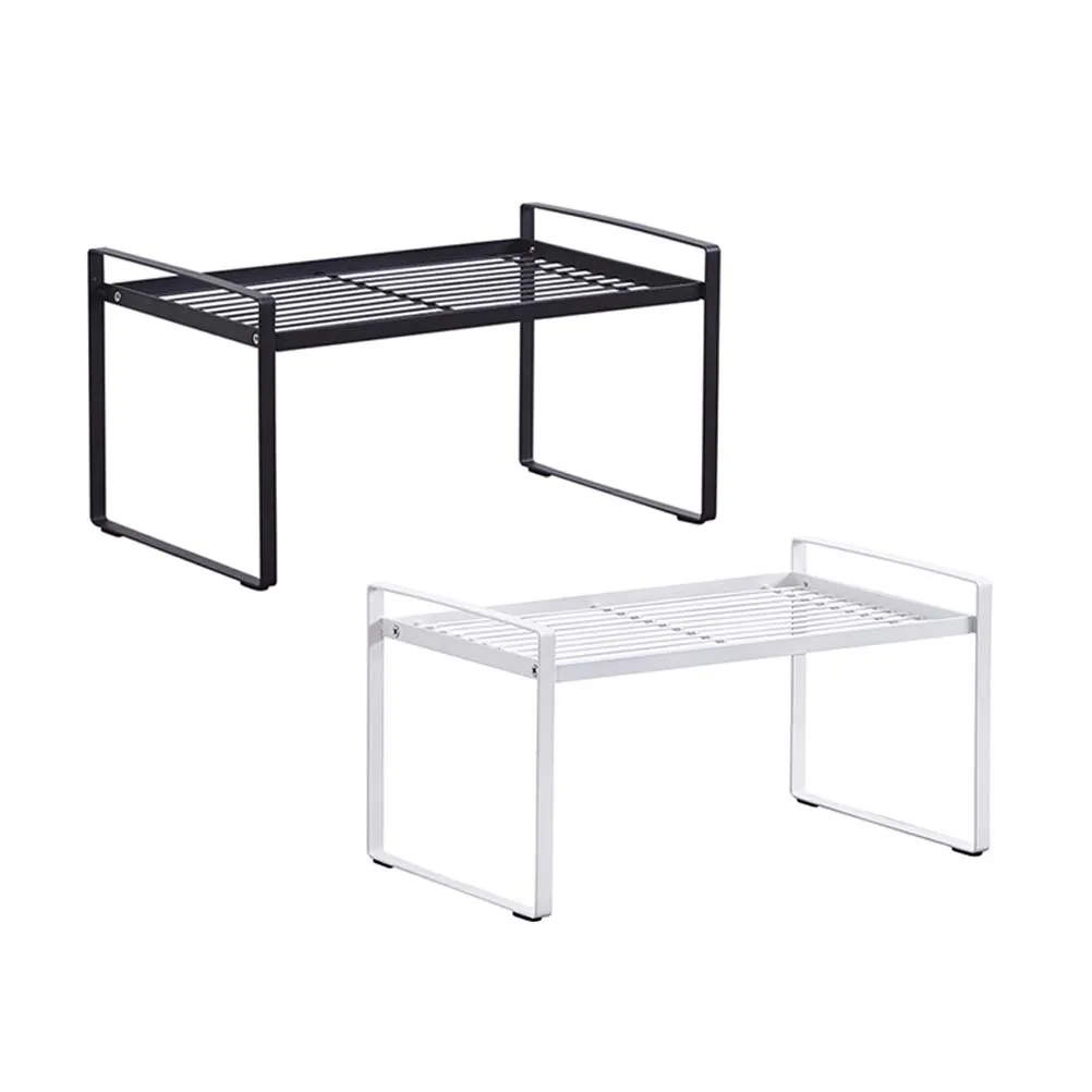 

Wrought Iron Storage Rack Kitchen Bowl Pot Rack Seasoning Shelf Layered Shelf Home Restaurant Smooth Black