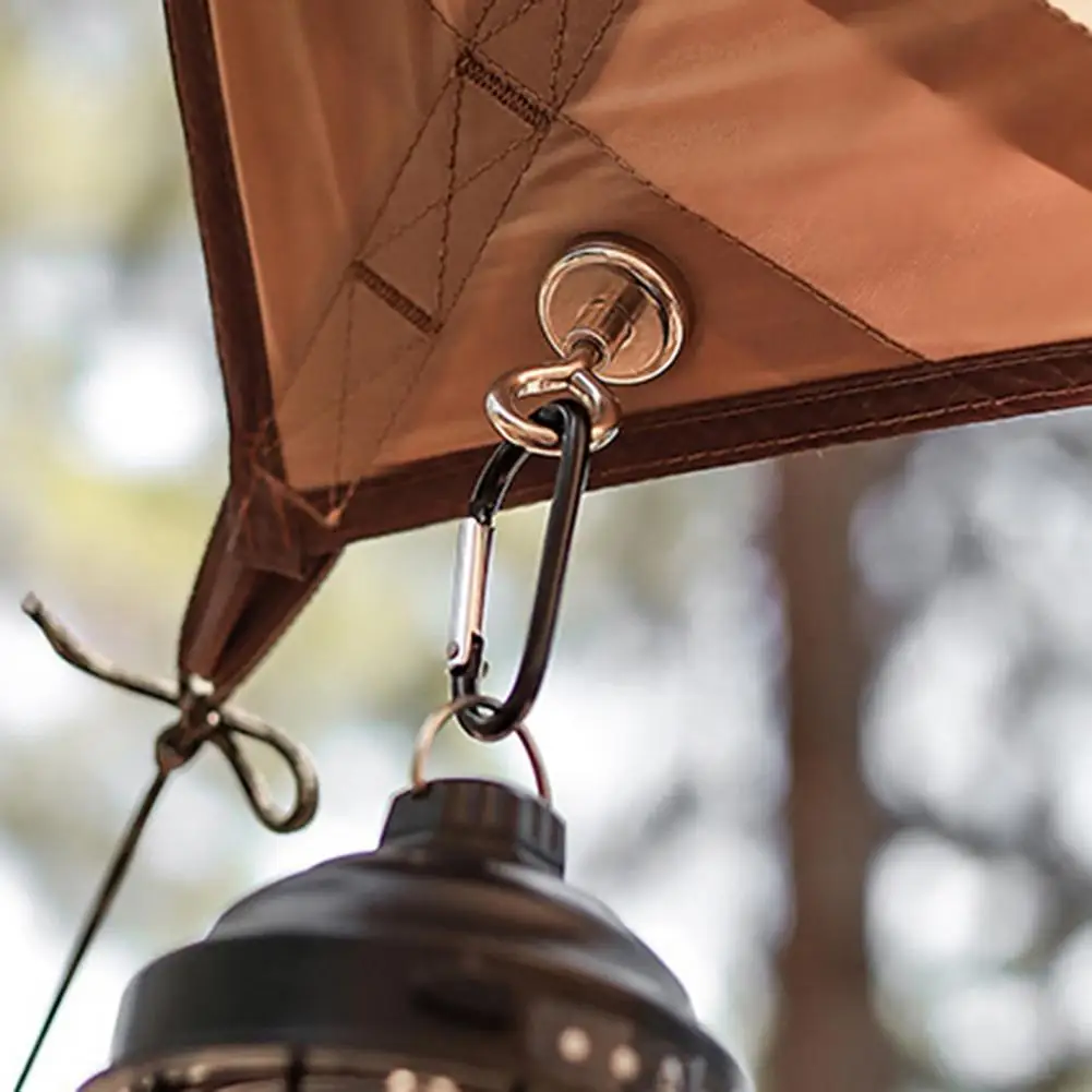 Magnetic Hooks with D-ring Buckle Heavy Duty Camping Magnetic Hook Aluminum Alloy Tent Canopy Hanger Detachable Outdoor Lantern