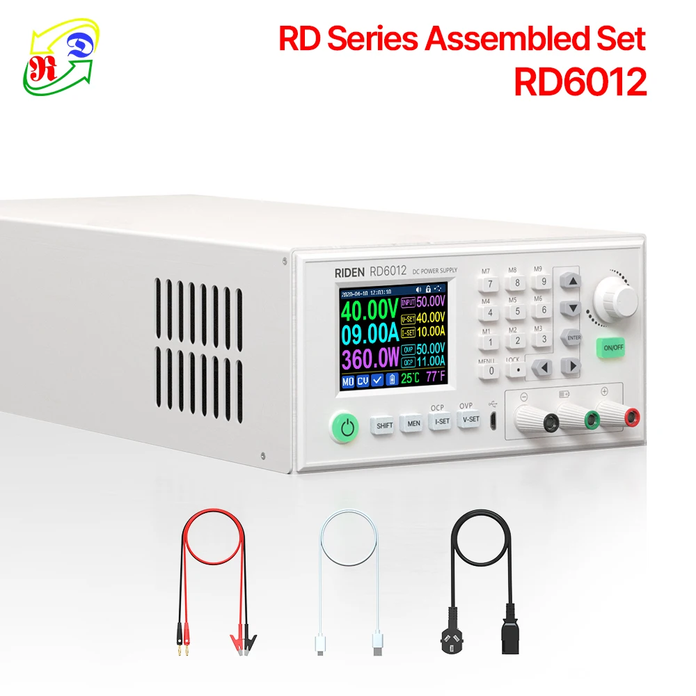 RD RD6012 Completed Set USB digital control AC to DC Adjustable Bench Variable Power Supply 60V 12A Battery Charging