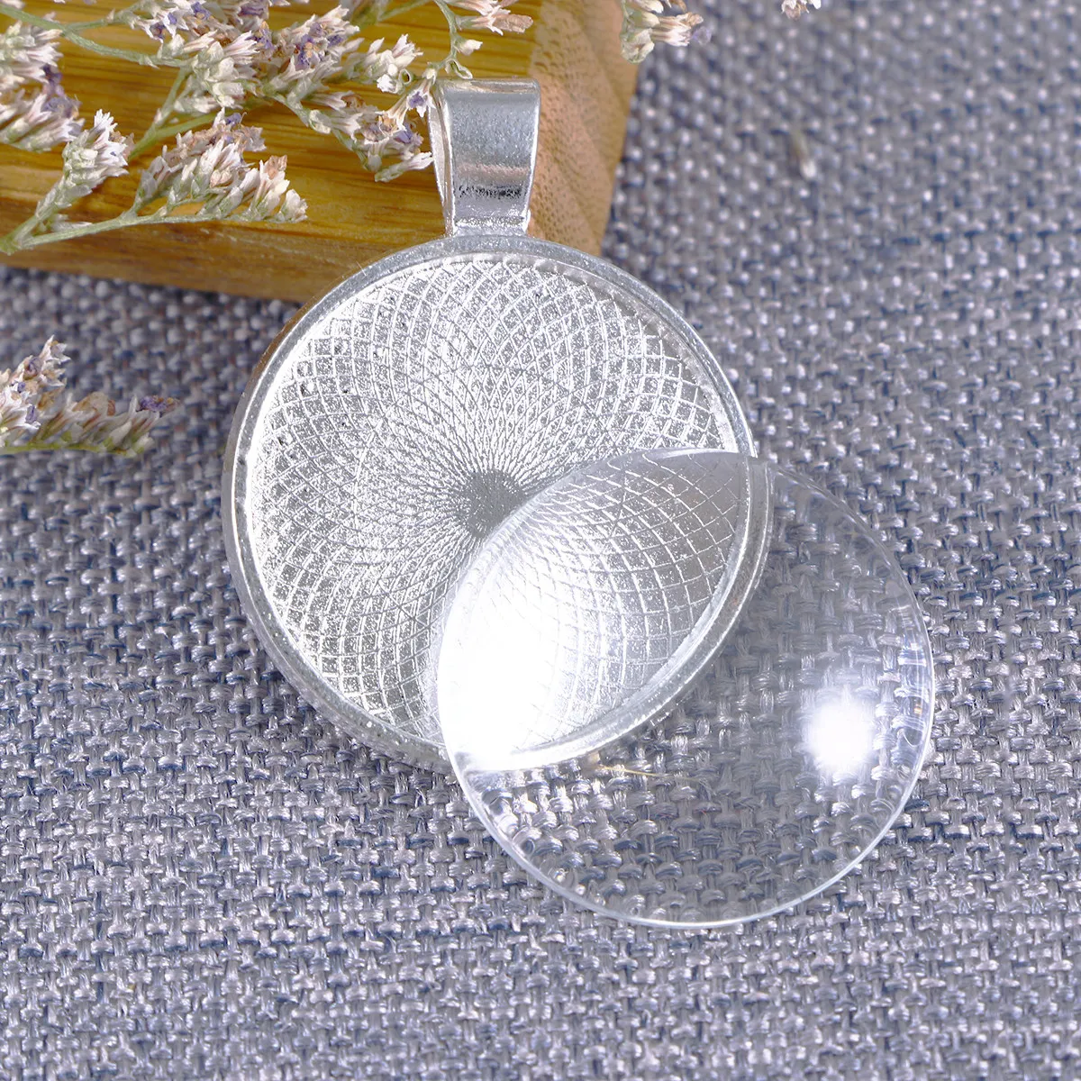 20Set Alloy Round Bezel Settin - Bezels Set Pendant 评论和价格