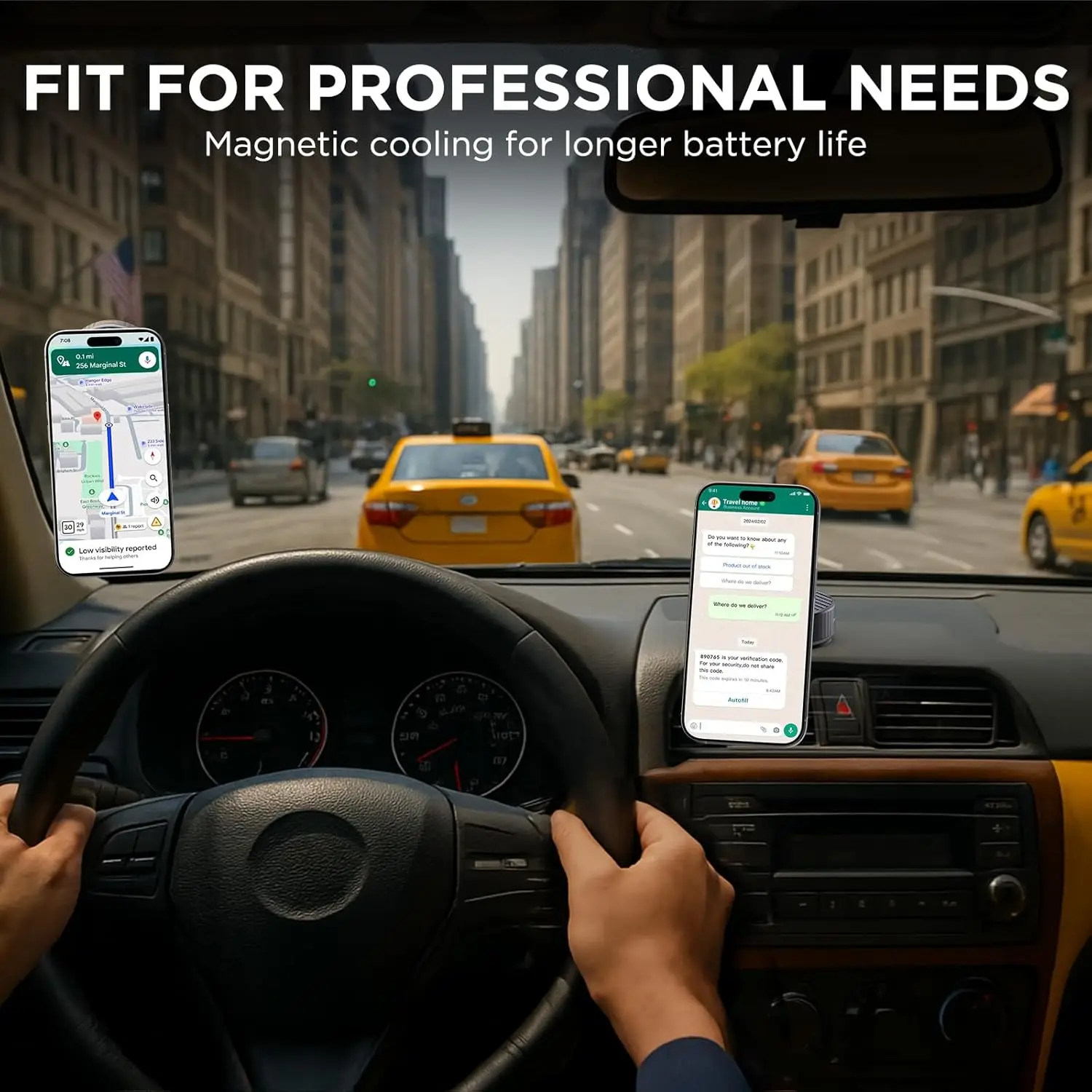 Автомобильное крепление Magsafe, магнитный держатель для телефона, 360° °   Регулируемая прочная присоска, складная для автомобиля