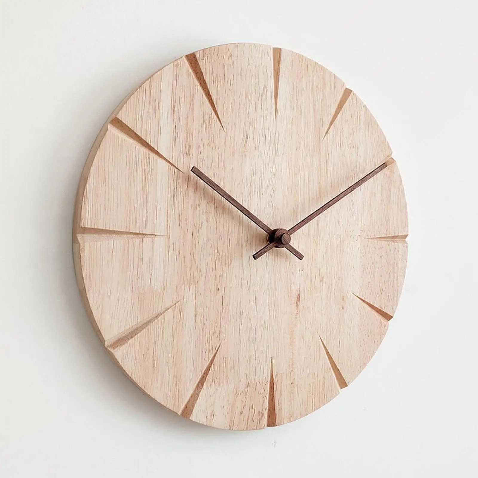 Orologio da parete in legno massello, regalo ideale senza ticchettio per la cucina del ristorante del bar