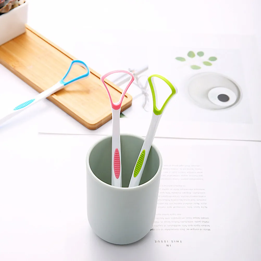 6Pcs Hygienic Tongue Cleaner Scraper Food Safe Material Prevents Bad Breath Improves Oral Tongue Scraper