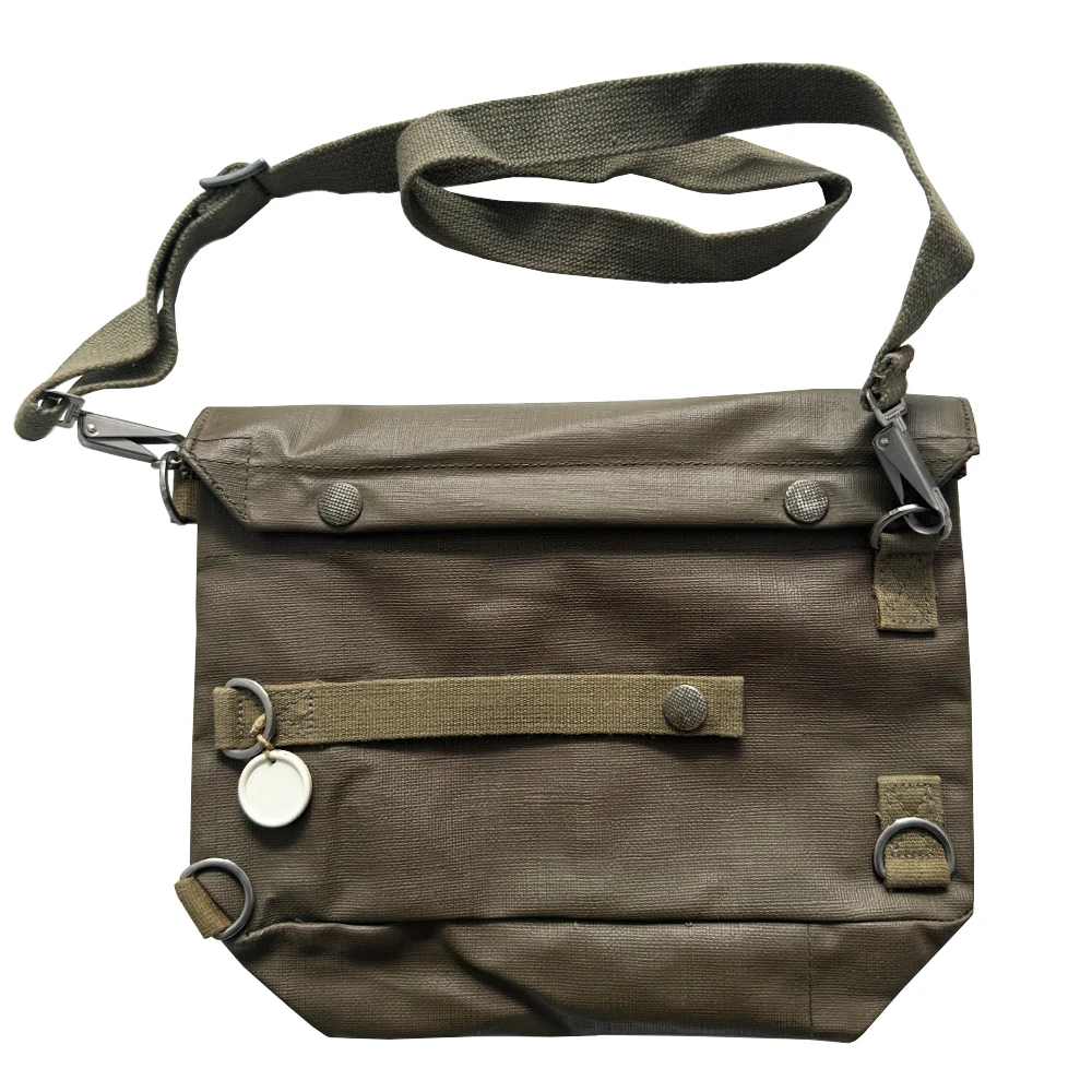 Bolsa para máscara de Gas de la Segunda Guerra Mundial, Original suizo, hebilla antigás de acero inoxidable, bolsa Retro de almacenamiento, bolsa de soldado de la Segunda Guerra Mundial