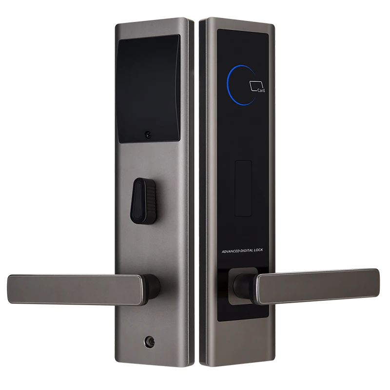 Titanium Aluminum Alloy Material Fechadura Inteligente Electric Hotel Door Lock Card System