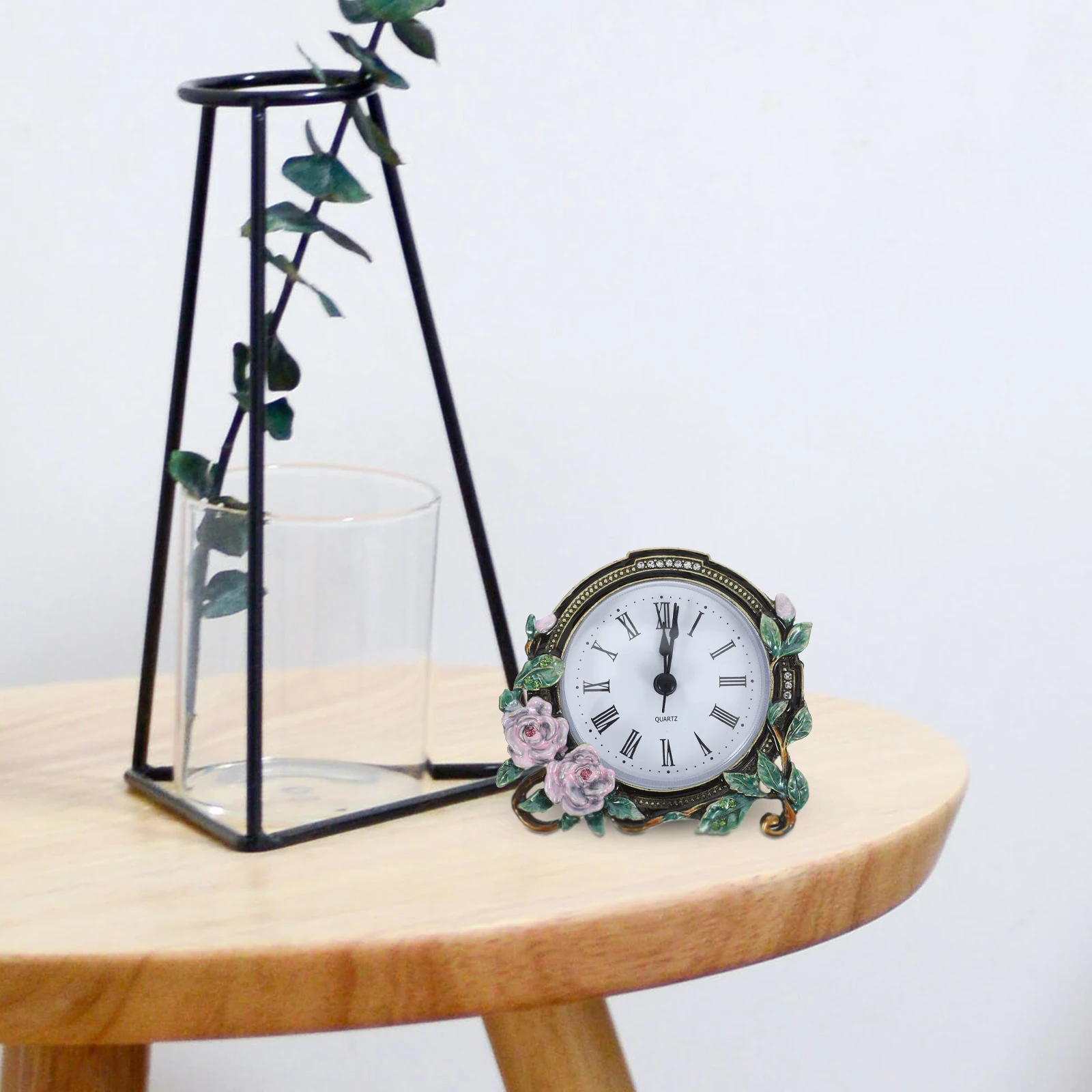 

Mini Desktop Small Vintage Table Silent Movement Home Small Digital For Classroom Table Clock Decor Wall Clock