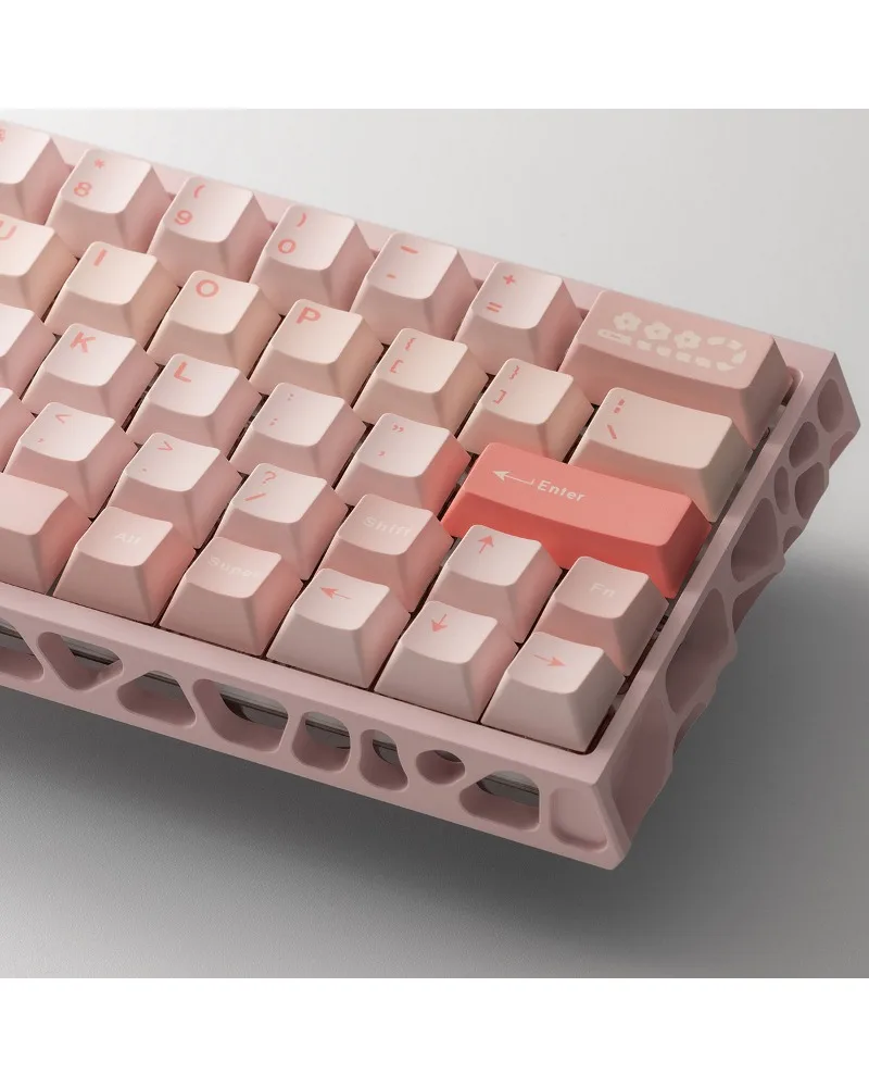 Keycaps are a complete set of minimalist PBT sublimation original factory highly adapted to 61/75/87 and other light powder