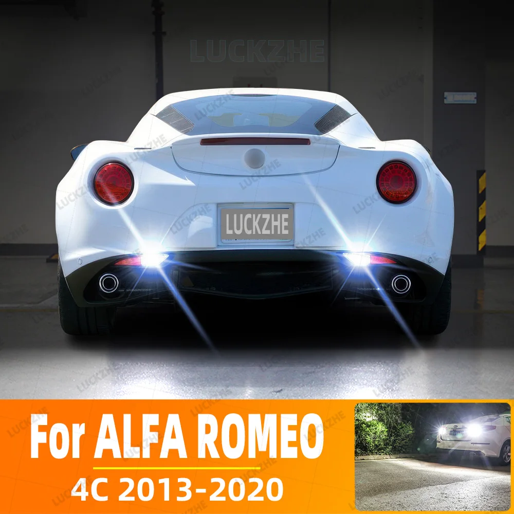 2Pcs Car LED Reverse Light For Alfa Romeo 4C Spider 2013-2015 2016 2017 2018 2019 2020 Canbus Backup Back Up Reversing Lamp