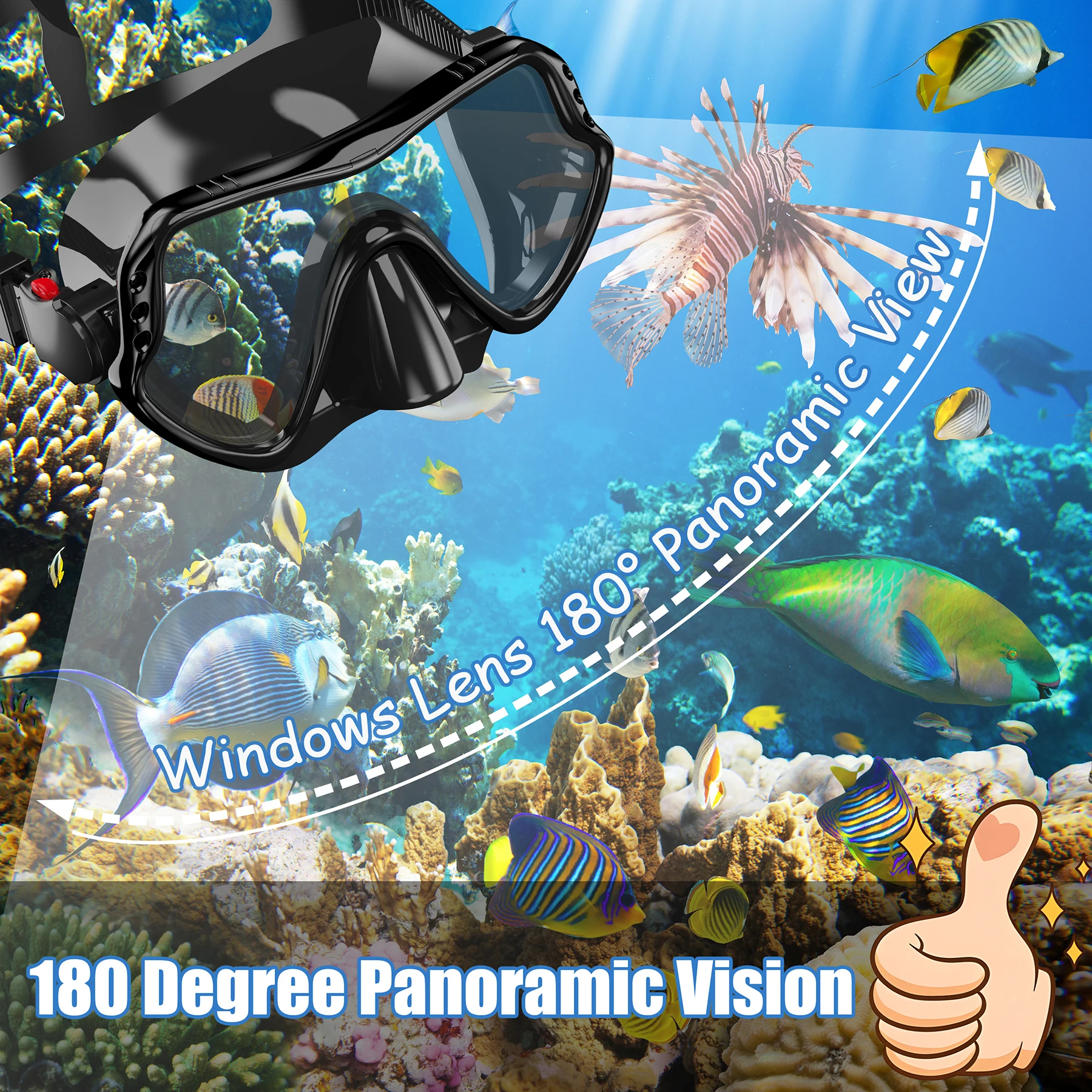 Máscara de buceo de Snorkel para hombres y mujeres, máscara de natación de Marco grande, gafas de natación impermeables, gafas de buceo de silicona