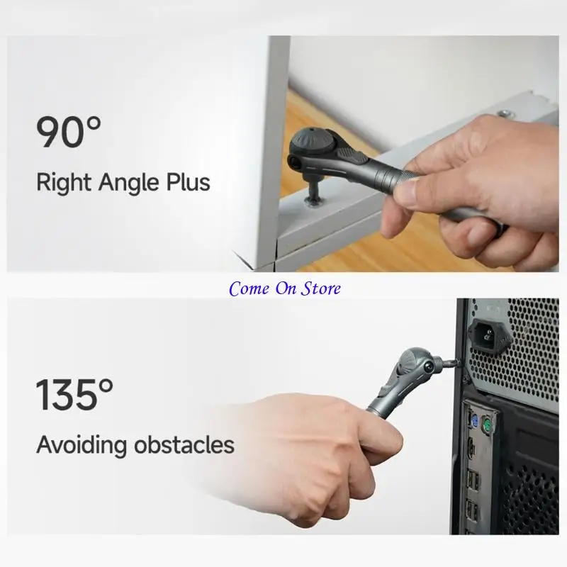 

M6CF 45 Tooth Ratcheting Screwdriver 40 Bit Retention Tool Steel Design