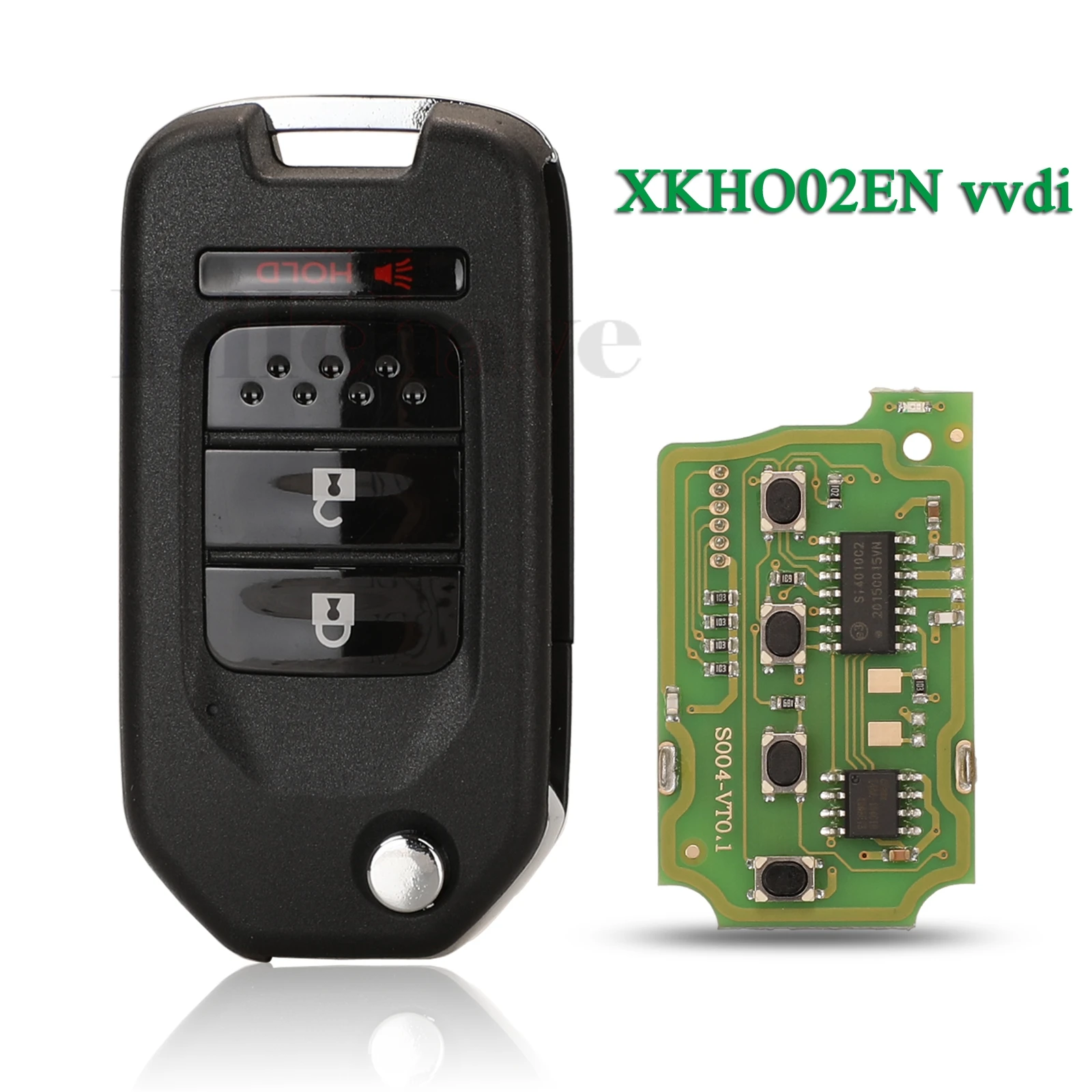 

jingyuqin 2+1 Buttons XKHO02EN Wire Remote Car Key For Xhorse VVDI For Honda Flip Universal Control Key