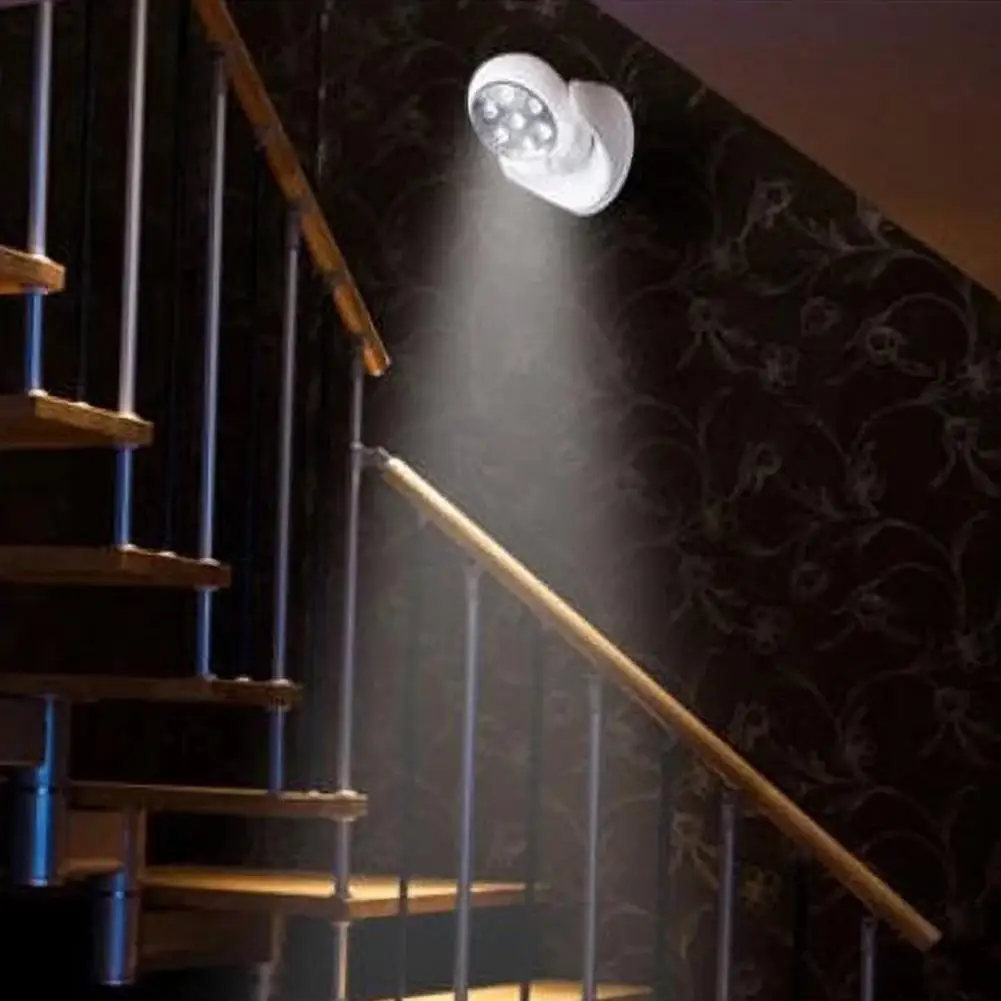 LED Induction Wall Night Light 1W Power 360 Degree PIR Motion Sensor Light Wireless Infrared Home Detector Security Light