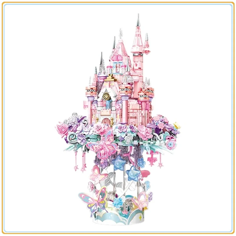 

SEMBO BLOCK Building Blocks Flower Color Castle Series Cloud City Flower Puzzle Assembly Toy Model Ornaments Collection Gift