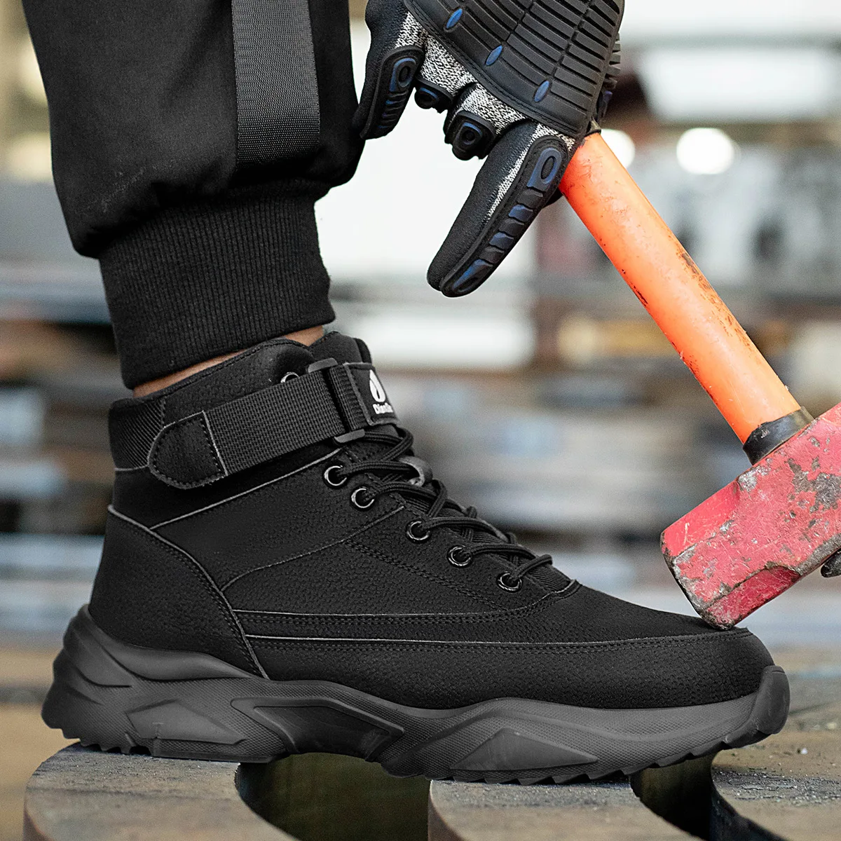 2024 New Safety Shoes Men Boots High Top Work Sneakers Steel Toe Cap Anti-smash Puncture-Proof work Boots Indestructible Shoes