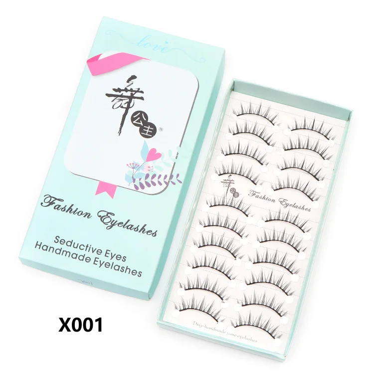DINGSEN 10 Paar Cat Eye Manga Volle Streifenwimpern Natürliche Kurze Lange Wispige Faux Mink Künstliche Wimpern für Tägliches Make-up – Detail 11