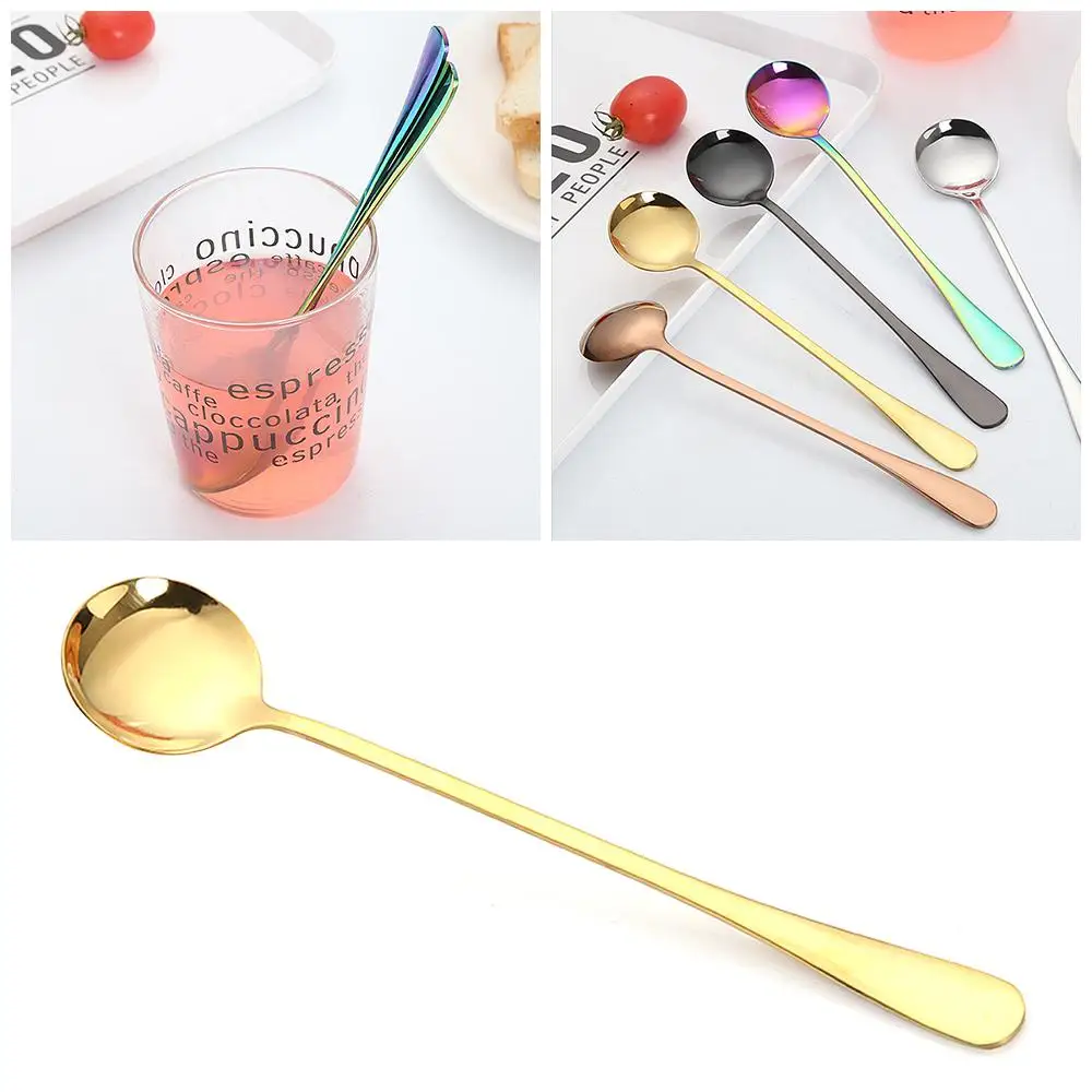 1~4PCS Coffee Spoon Durable Sleek Durable And Versatile Spoon Stainless Steel Trendy Bestselling Round Head Spoon Stylish Design